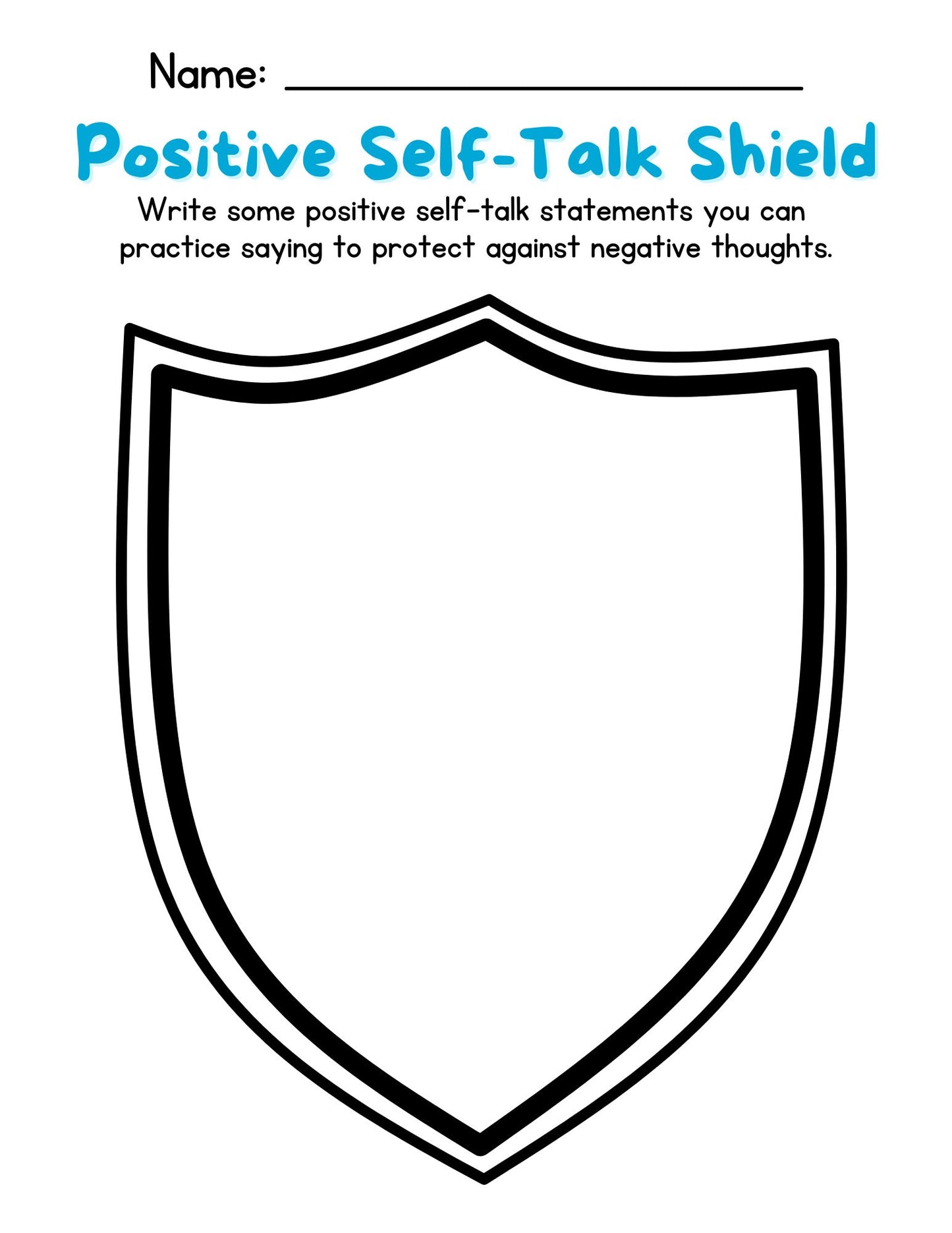 Positive Self-Talk Shield